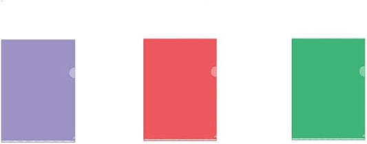 60Pcs Clear Folders Plastic Project Pockets, Clear Document Folders, 12.2" x 8.7", Plastic Folders for Letter Size and A4, for School and Office Supplies, 3 Colors,Each of 20 by Unknown