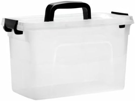 6 Quart Clear Storage Latch Box/Bins, 6-Pack Plastic Container with Latches and Lid - Image 9