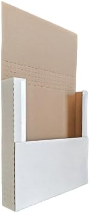 50 pack Letter Size Corrugated Mailer,12x12x2'', White,Height Adjustable by YUNSY-BOX