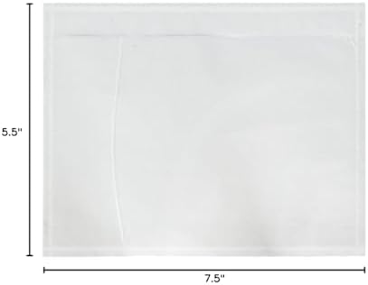 Sales4Less Packing List Envelopes 7.5" X 5.5" Pouches Clear Enclosed Adhesive Bags Pack of 50 - Image 2