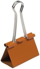 JAM PAPER Colorful Binder Clips - Large - 1 1/2 Inch (41 mm) - Orange Binderclips - 12/Pack - Image 4