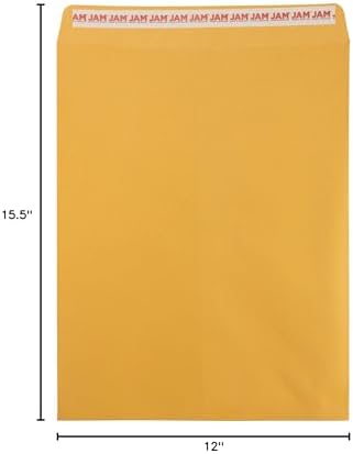 JAM PAPER 12 x 15 1/2 Open End Catalog Recycled Envelopes with Peel and Seal Closure - Brown Kraft - Bulk 250/Box - Image 7