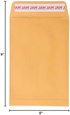 JAM PAPER 6 x 9 Open End Catalog Envelopes with Peel and Seal Closure - Brown Kraft Manila - 50/Pack - Image 7