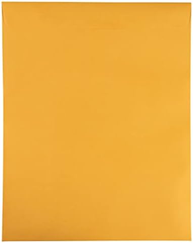 JAM PAPER 11 1/2 x 14 1/2 Open End Catalog Commercial Envelopes with Peel and Seal Closure - Brown Kraft Manila - 50/Pack - Image 4