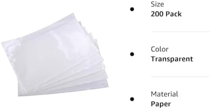 6" x 9" Clear Adhesive Top Loading Packing List Pouches Shipping Label Envelopes (200 Pack) - Image 7