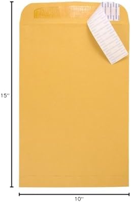 JAM PAPER 10 x 15 Open End Catalog Envelopes with Peel and Seal Closure - Brown Kraft Manila - Bulk 500/Box - Image 4
