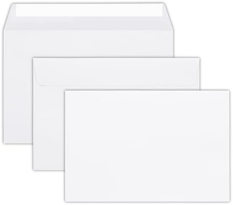 6x9 Booklet Envelopes - 50 pack - Mailing Envelopes Self Seal - White Letter Envelopes with Peel & Seal Closure - Open-Side 6x9 - Plain White 28 lb Paper for Business and Personal Use by EnDoc