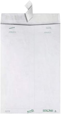 Quality Park QUAR1660 Survivor 10 x 15 Tyvek Catalog Mailer with Self Sealing Closure, 14 lb Puncture, Tear and Moisture Resistant DuPont Tyvek Envelopes, 100 per Box (R1660),White (Pack of 5) - Image 3