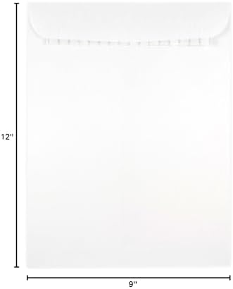 JAM PAPER 9 x 12 Open End Catalog Commercial Envelopes with Peel and Seal Closure - White - Bulk 100/Box - Image 3