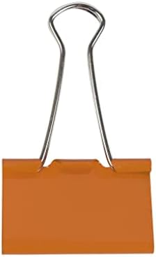 JAM PAPER Colorful Binder Clips - Large - 1 1/2 Inch (41 mm) - Orange Binderclips - 12/Pack - Image 5