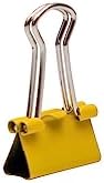 JAM PAPER Colorful Binder Clips - Extra Small - 3/5 Inch (15 mm) - Yellow Binderclips - 30/Pack - Image 5