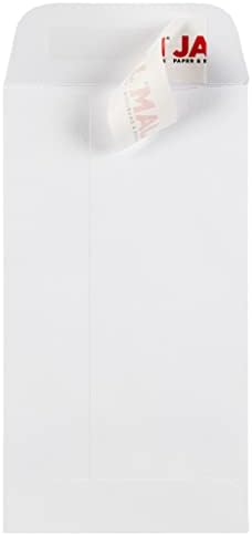 JAM PAPER #5 Coin Business Envelopes with Peel and Seal Closure - 2 7/8 x 5 1/4 - White - Bulk 250/Box - Image 2