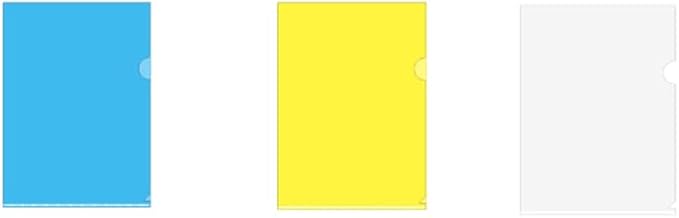 60Pcs Clear Folders Plastic Project Pockets, Clear Document Folders, 12.2" x 8.7", Plastic Folders for Letter Size and A4, for School and Office Supplies, 3 Colors,Each of 20 by Unknown