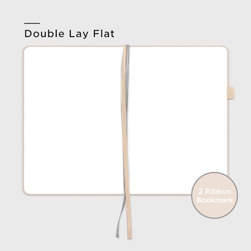 &And Per Se Blank Sketch Notebook, A5 Hardcover, 160 Pages 100gsm Thick Paper, Unlined Journal for Drawing, Doodling, Hand Lettering – Creative Gift for Artists, Designers, Writers (Light Apricot) - Image 4