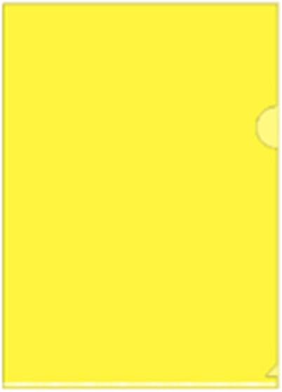 20Pcs Clear Folders Plastic Project Pockets, Clear Document Folders, 12.2" x 8.7", Plastic Folders for Letter Size and A4, for School and Office Supplies, Yellow by Unknown