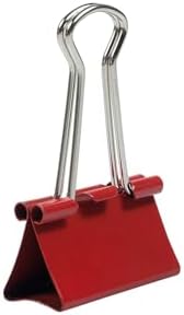 JAM PAPER Colorful Binder Clips - Medium - 1 1/4 Inch (32 mm) - Red Binderclips - 15/Pack - Image 4