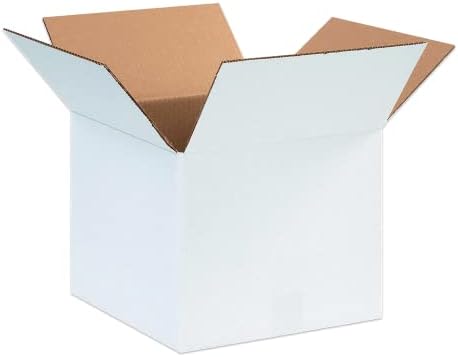 BOX USA White Shipping Boxes 12"L x 12"W x 10"H (25 Pack) Small Medium Mailing Box for Small Business Packaging, Mailers, Gifts & Storage by BOXUSA