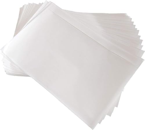 BEUYI Clear 9.5'' x 6.7'' Adhesive Shipping Label Pouches/Sleeves, Plastic Packing Slip Envelope Protector Holder, Easily Fits Half of Letter-Size Paper (60 Pack) by BEUYIwarehouse