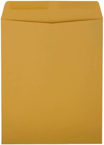 JAM PAPER 11 1/2 x 14 1/2 Open End Catalog Commercial Envelopes - Brown Kraft Manila - 50/Pack - Image 2
