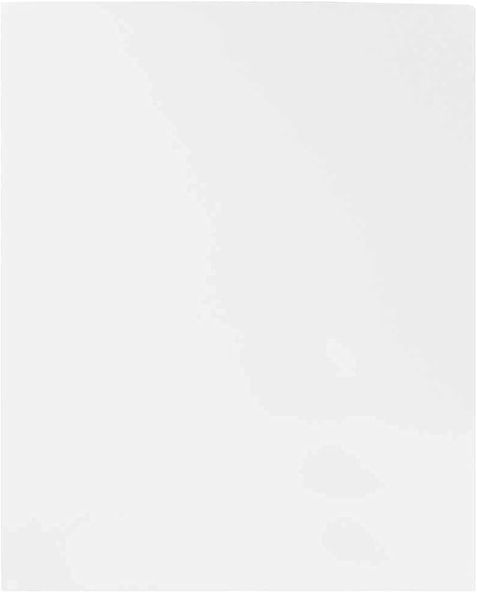 JAM PAPER Heavy Duty Plastic 2 Pocket Extra Tough School Folders - White - 6/Pack - Image 7
