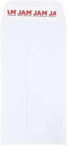 JAM PAPER #7 Coin Business Envelopes with Peel and Seal Closure - 3 1/2 x 6 1/2 - White - 100/Pack by JAMPaper