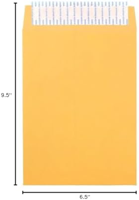 JAM PAPER 6 1/2 x 9 1/2 Open End Envelopes with Peel and Seal Closure - Brown Kraft Manila - Bulk 500/Box - Image 4