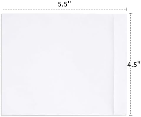 4.5'' X 5.5'' Packing List Envelopes Clear Self-Adhesive Top Loading Mailing Packing List Pouches Shipping Label Envelopes Clear Mailing Label Pouch (200 Packs) - Image 2