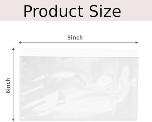 6" x 9" Shipping Label Sleeves, Clear Adhesive Top Loading Packing List, Self-Adhesive Packing List Waterproof Mailing Shipping Label Envelopes (500 Pack) - Image 2