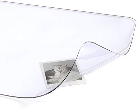 Oterri Clear Writing Desk Pad, 24’’x48” Heat Resistant Waterproof PVC Round Edge Durable Desk Protect Mat, Anti-Static Writing Mat Table Protector by Oterri