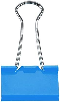 JAM PAPER Colorful Binder Clips - Medium - 1 1/4 Inch (32 mm) - Blue Binderclips - 15/Pack - Image 4