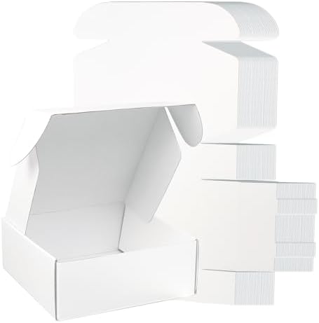 FORBFAN 8x8x3 Shipping Boxes, 30 Pack White Mailer Boxes for Small Business, Medium Corrugated Cardboard Boxes for Mailing & Shipping by FORBFAN-US