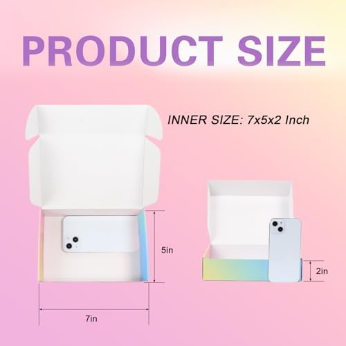 Shipping Boxes Small 7x5x2", Colorful Corrugated Cardboard Boxes 15 Pack, Mailer Boxes for Small Business Mailing Packaging - Image 2