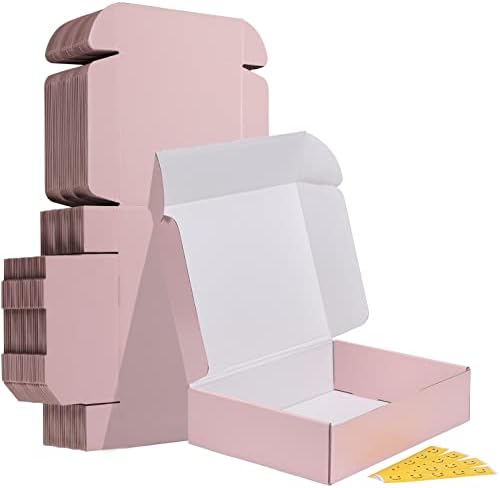 HORLIMER 12x9x3 inches Shipping Boxes Set of 20, Pink Medium Corrugated Cardboard Gift Mailer Box by HORLIMER