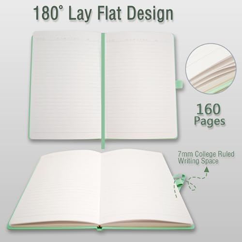 Heture Hardcover Notebooks, A5 Lined Journals Notebook for Writing 160 Pages, 8.2 x 5.5 inch, Colors Classic Ruled Notebooks for College/Work/Travel (Assorted Color, 12 Pack) - Image 6