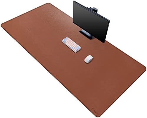 CENNBIE Leather Desk Mat,63" x 31.4" Desk Pad for Full Desk (Brown) by CENNBIE