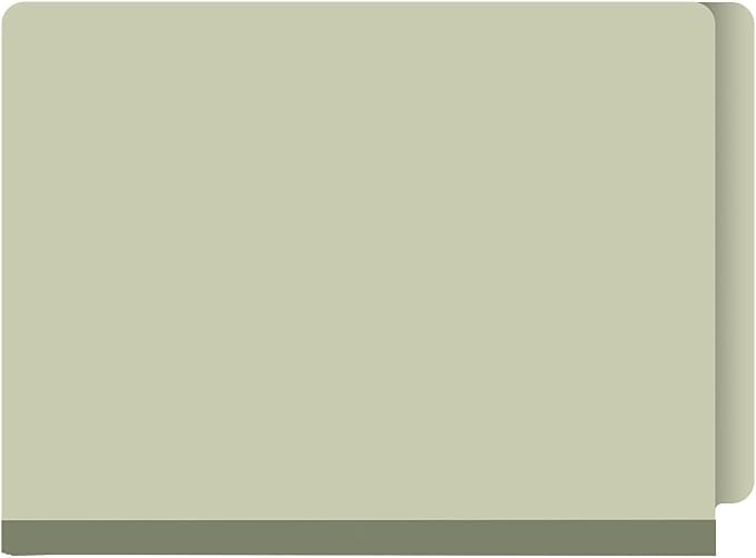 25 Pt. Pressboard Classification Folders, Full Cut End Tab, Letter Size, No Dividers, Green (Box of 25) - Image 3