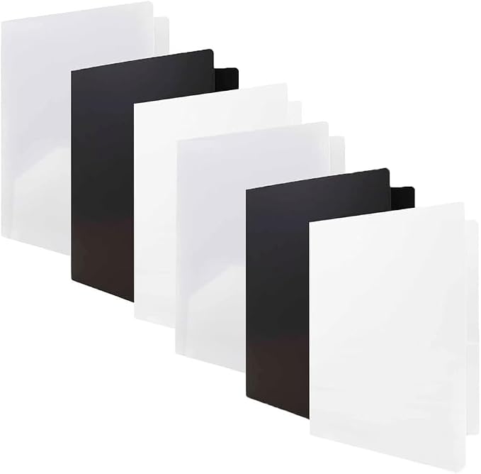 JAM PAPER Heavy Duty Plastic 2 Pocket Extra Tough School Folders - Assorted Business Colors - 6/Pack - Image 8