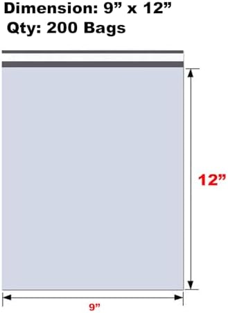 iMBAPrice 200 9x12 White Poly MAILERS ENVELOPES Bags 9 x 12 - Image 2