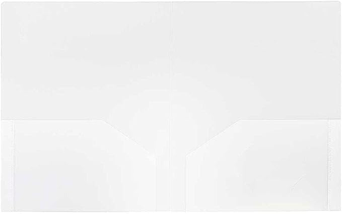 JAM PAPER Heavy Duty Plastic 2 Pocket Extra Tough School Folders - Clear - Bulk 144/Box - Image 2