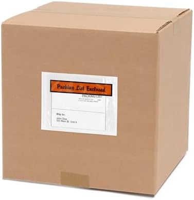 GPI - Packing List Envelopes, 4.5" x 6" Packing Slip Pouches, Clear Plastic Envelope Sleeves with Self-Adhesive Strip, Top Loading for Shipping Labels, Packing Lists, Invoices & Paperwork. 1000 Pack - Image 3
