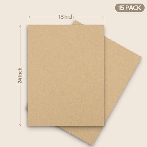 Golden State Art 15 Pack 18x24 Corrugated Cardboard Sheet 2mm Flat Inserts - Image 2