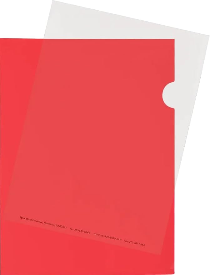 JAM PAPER Plastic Sleeves - Letter Size - 9 x 11 1/2 - Red Project Pockets - 600 Bulk Page Protectors/Pack - Image 4