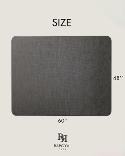 Baroyal Office Chair Mat for Hardwood Floor Under Desk Computer Rolling Chair Mat for Wood/Tile Floor Non-Slip Heavy Duty Desk Rug PVC Plastic Hard Floor Protector 48" x 60" (Espresso) - Image 6