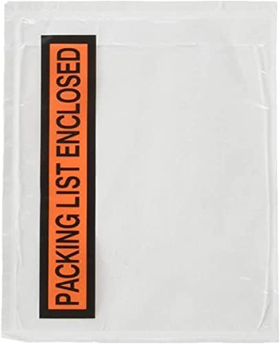 1000 Pieces 4.5x5.5 Clear with Packing List Enclosed Printing Pouch Envelope Bag for Invoice Packing Slip by AVGPACKAGINGSUPPLIESMORE