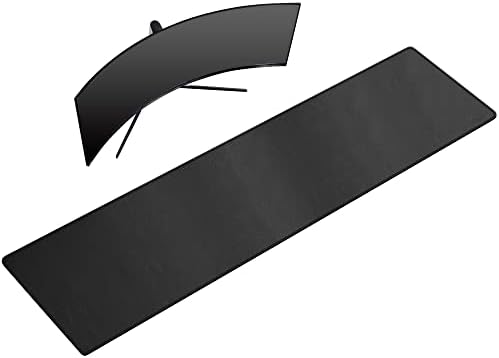 Cacoy 63" x 15.7" Large Leather Desk Mat, Multifunctional Computer Desk Pad, Waterproof PU Leather Mouse Pad, Extended Desk Writing Mat for Office and Home (Black) by Cacoy