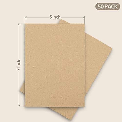 Golden State Art 50 Pack 5x7 Corrugated Cardboard Sheet 2mm Flat Inserts - Image 2