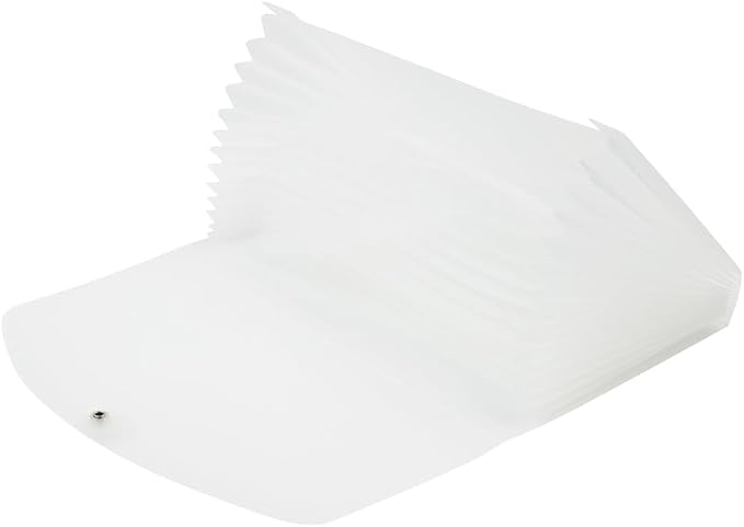 JAM PAPER Accordion Folders - 13 Pocket Plastic Expanding File - Check Size - 5 x 10 1/2 - Clear - 2/Pack - Image 5