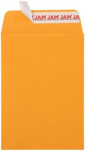 JAM PAPER 5 1/2 x 7 1/2 Open End Catalog Envelopes with Peel and Seal Closure - Brown Kraft Manila - Bulk 500/Carton - Image 3