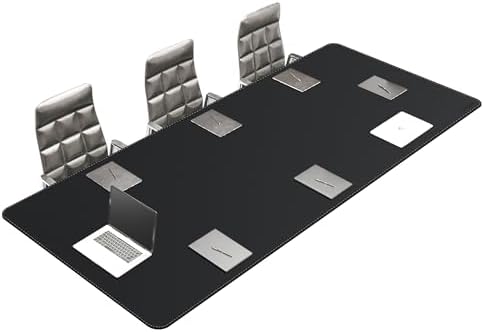 CENNBIE MAX240 94.5" x 39.4" Leather Desk Mat Protector, Extra Large Leather Desk Pad for Full Desk - XXL Super Large Mouse Pad (Black) by CENNBIE