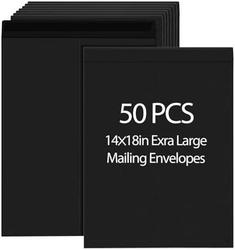 Motipuns 50 Pcs 14'' x 18'' Large Mailing Envelopes 32lb with Gummed Flaps by Motipuns